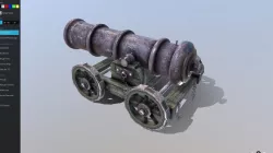 Cannon Low-poly  3D model