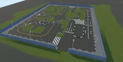 Car Driving License Test Track Model Low-poly  3D model