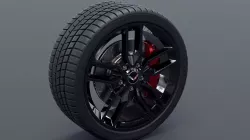 Car wheel Low-poly  3D model