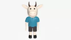 Cartoon Cow 3D model