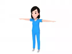 CartoonGirl023 Nurse 3D model