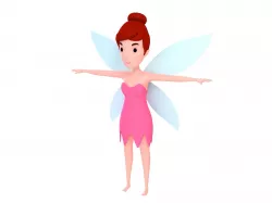 CartoonGirl025 Fairy 3D model
