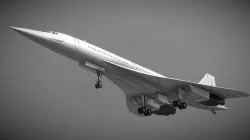  Concorde turbojet-powered supersonic passenger airliner Low-poly  3D model