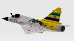 Dassault Mirage 2000-C Tribute Ayrton Senna Low-poly  3D model