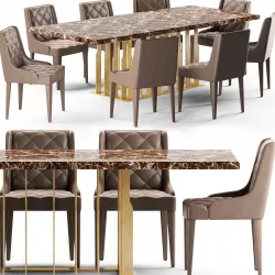 Daytona Hanna Chair and Aston Table 3D model