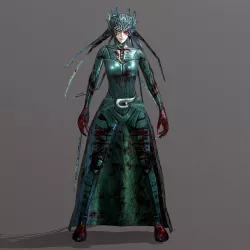 Demon bloody Queen Low-poly  3D model