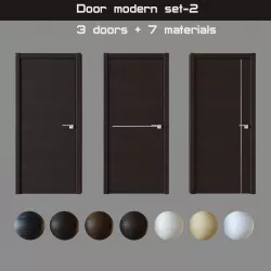 Door modern set-2 3D model