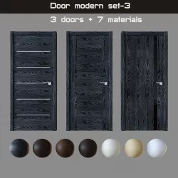 Door modern set-3 3D model
