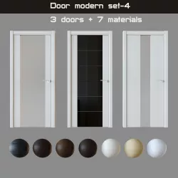 Door modern set-4 3D model