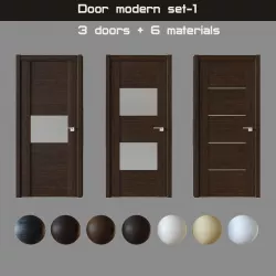 Door modern set1 3D model