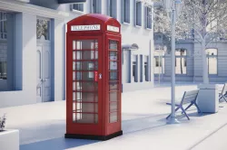 English phone booth 3D model