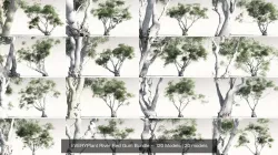 EVERYPlant River Red Gum Bundle -- 120 Models 3D Model Collection
