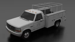 F-350 1992 DRW Regular Cab Service Utility Truck Low-poly  3D model