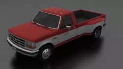 F-350 Pickup 1992 Regular Cab DRW Low-poly  3D model