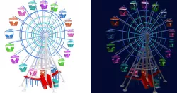 Ferris wheel day and night 3D model