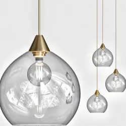 FIREFLY 9 BULB BRASS PENDANT LIGHT 3D model