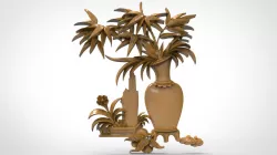 Flower vase 3d stl models for artcam and aspire 3D model