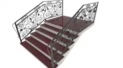 Forged stairs 3D model