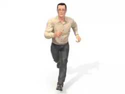 Fritz man running 3D model
