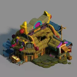 Game Gang Building - Intermediate Warehouse 01 3D model