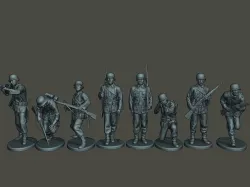 German soldiers ww2 G1 Pack1 3D Model Collection
