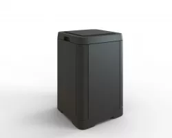 GIGANTISK Touch top trash can dark gray Low-poly  3D model