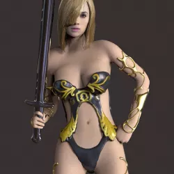 Girl model ready for animation and game Low-poly  3D model