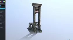 Guillotine Low-poly  3D model