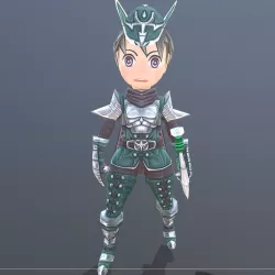 Hero Archer Low-poly  3D model
