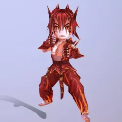 Hero Fighter Low-poly  3D model