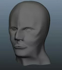 Human Face Low-poly  3D model