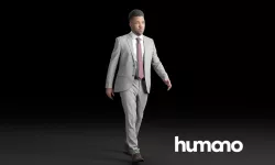 Humano Elegant Man Walking and talking 0302 3D model