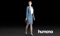 Humano Elegant Woman in suit walking and talking 0301 3D model