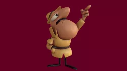 Inspector Clouseau Low-poly  3D model
