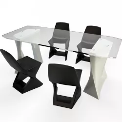 Iso Plastic Table and Chair Qui est Paul 3D model