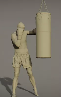 kick boxer 3D model