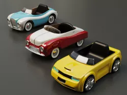 kids cars 3D model