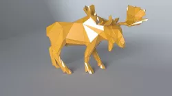 low-poly 3D printer model Moose Low-poly  3D model
