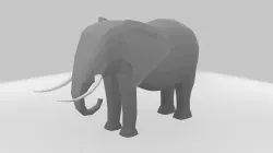 Low Poly Elephant Low-poly  3D model
