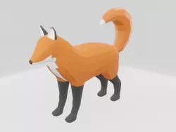 Low Poly Fox Low-poly  3D model