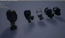 Low-Poly Gasmasks Low-poly  3D model