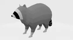 Low Poly Raccoon Low-poly  3D model