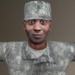 3D model AAA MODULAR SOLDIER PACK VR / AR / low-poly