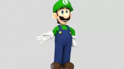 Luigi character from game rigged 3D model