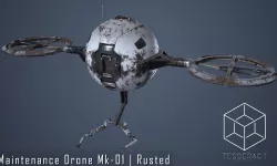 Maintenance Drone Mk1 Rusted 3D model