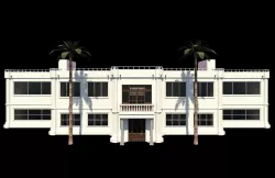 Mansion with interior 3D model