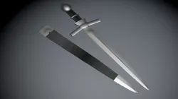 Medieval dagger 3D model