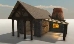 Medieval Forge Game Ready Low-poly  3D model
