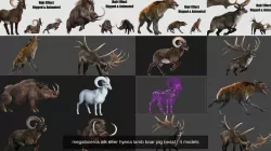 megaloceros elk deer hyena lamb boar pig beast 3D Model Collection