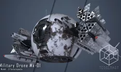 Military Drone Mk1 Pack 3D model